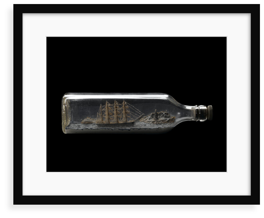 Ship model in a bottle by unknown
