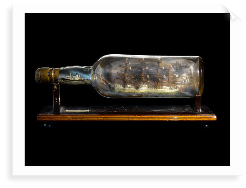 Ship model in a bottle by J. Chatterton