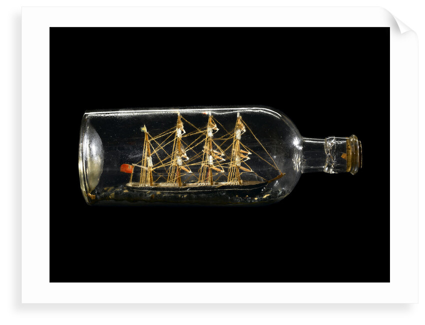 Ship model in a bottle by unknown