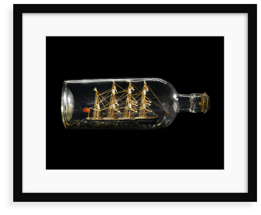 Ship model in a bottle by unknown