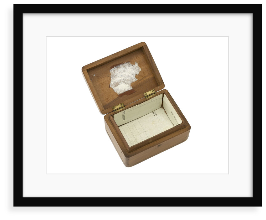 Wooden box lined with grey silk by Royal Naval Division sailor