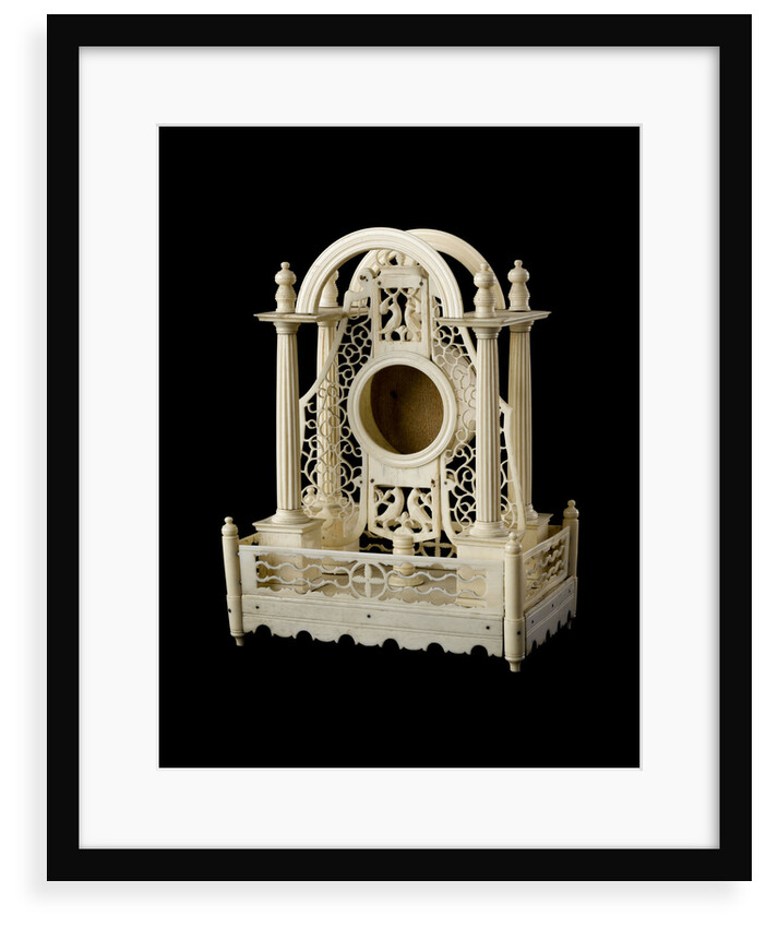 A watch stand made in bone by prisoners of war confined in Norman Cross Barracks during the Napoleonic Wars by French Armed Forces