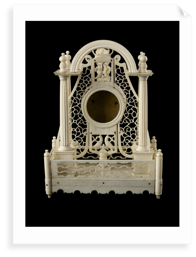 A watch stand made in bone by prisoners of war confined in Norman Cross Barracks during the Napoleonic Wars by French Armed Forces