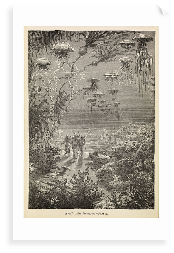 A walk under the waters' from 'Twenty Thousand Leagues Under The Sea by Alphonse-Marie-Adolphe de Neuville