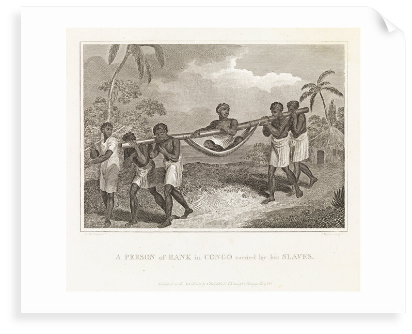 A Person of Rank in Congo carried by his slaves by William Marshall Craig