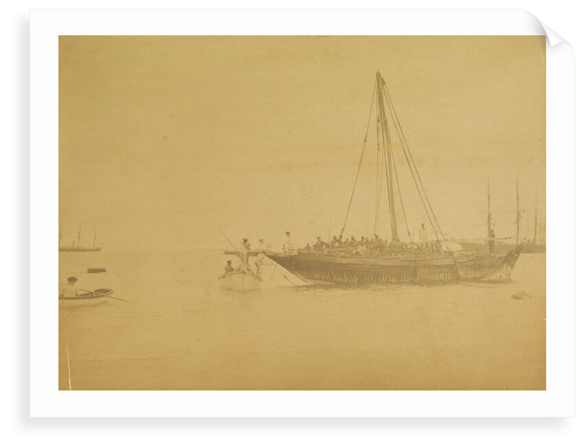 'Boarding a slave dhow' (Arab sailing vessel) by unknown