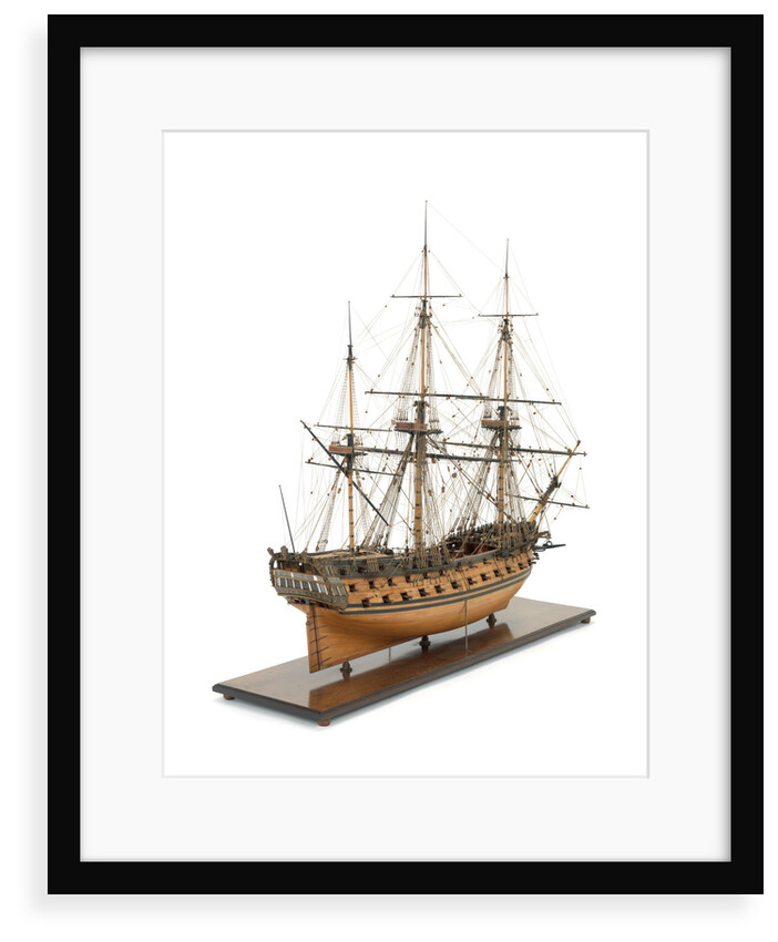 Ship of 60 guns, starboard stern quarter by John Hancock
