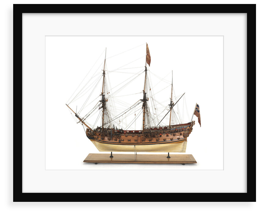 Ship of 60 guns, port broadside by Unknown