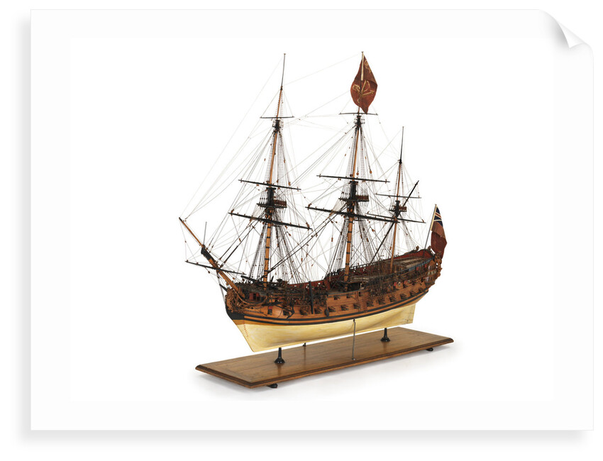 Ship of 60 guns, port broadside by unknown