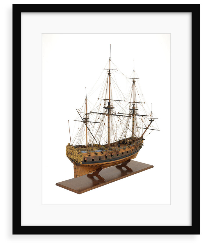 Ship of 50 guns, starboard stern quarter by unknown