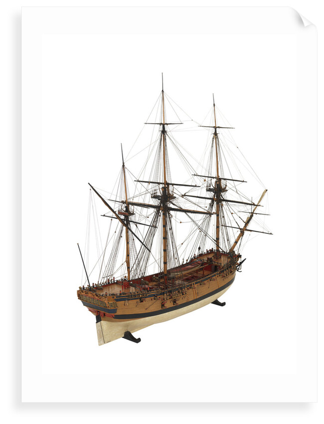 Ship of 24 guns, starboard stern quarter by unknown
