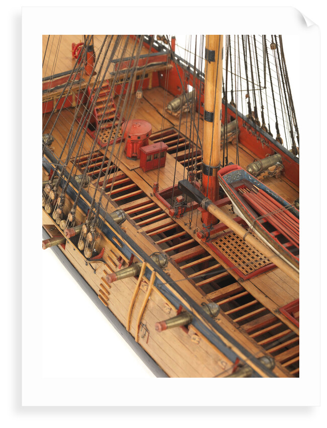 Ship of 24 guns, waist area detail by unknown