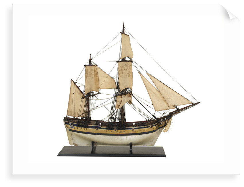 Ketch, starboard broadside by Unknown