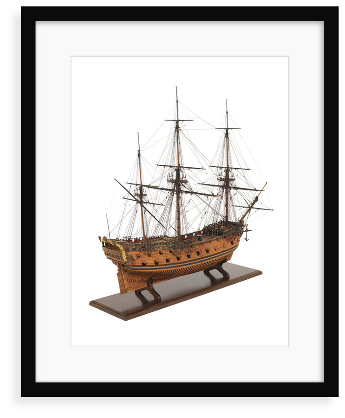 Ship of 50 guns, starboard stern quarter by unknown