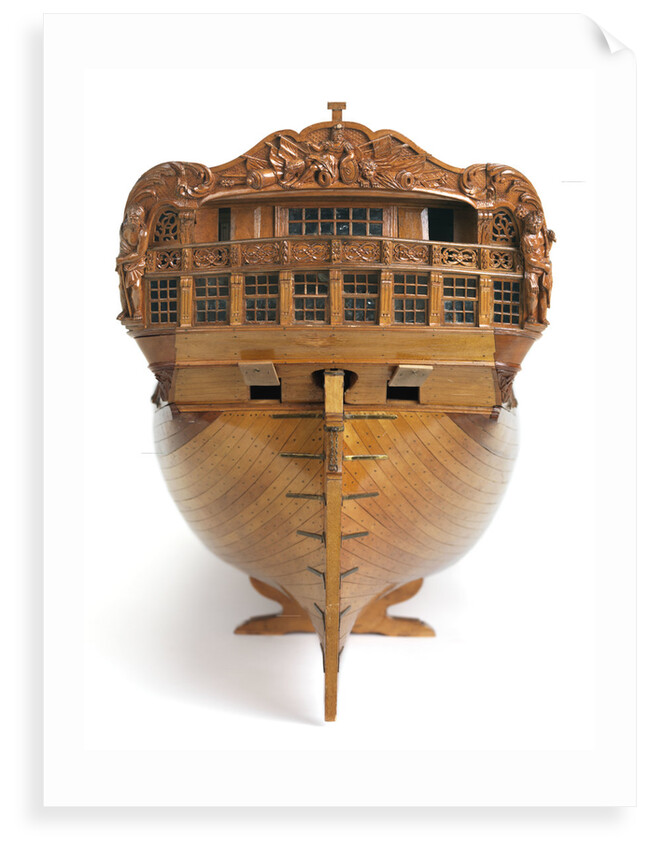 A contemporary dividing full hull model of the 'Washington' (1797), a Dutch 74-gun, two-decker ship of the line by unknown