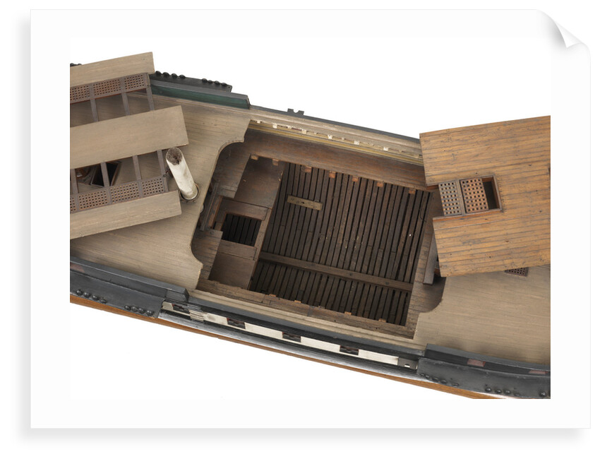 'Lacedaemonian', detail of midships with upper and lower deck removed by David Harvey