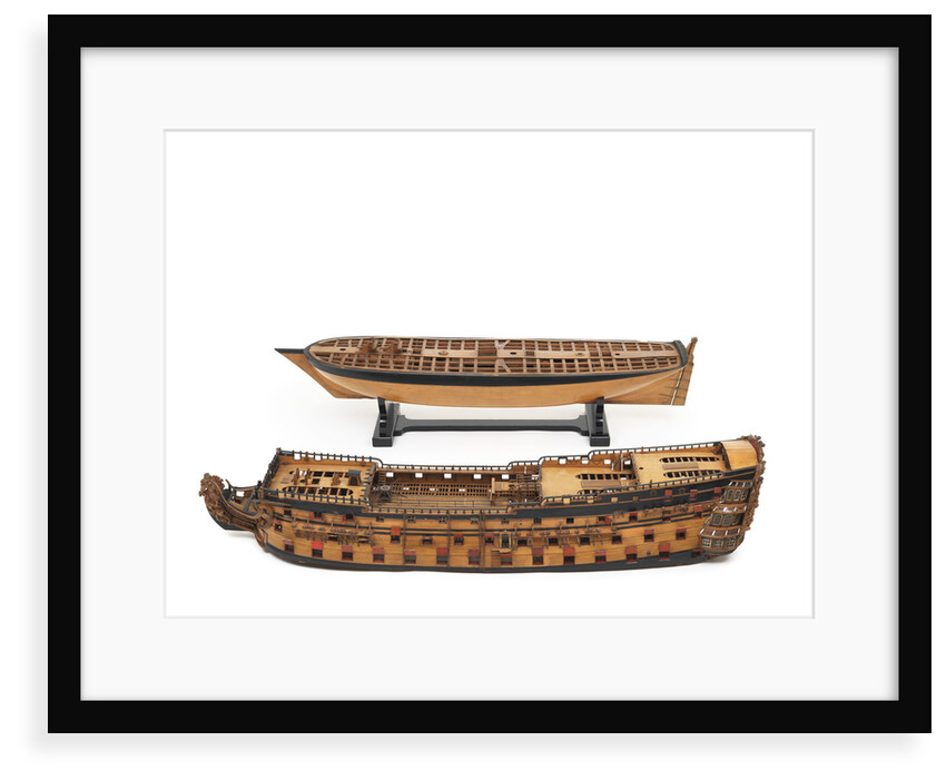 'Royal William', model split to show upper and lower decks by unknown