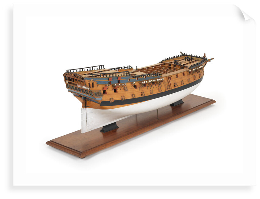 Ship of 64 guns, starboard stern quarter by unknown