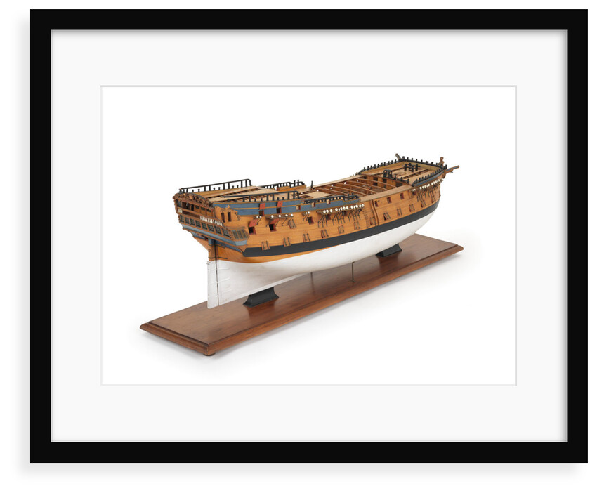 Ship of 64 guns, starboard stern quarter by unknown