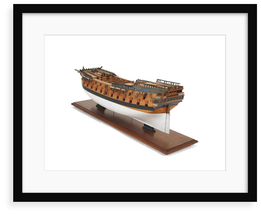 Ship of 64 guns, port stern quarter by unknown
