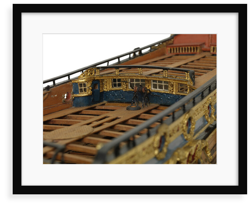 Ship of 96 guns, steering windlass detail by unknown