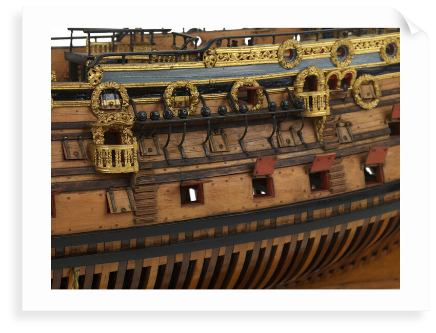 Ship of 96 guns, portside entry ports by Unknown