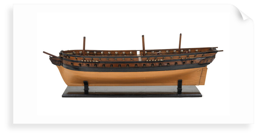 Ship of 60 guns, port broadside by unknown