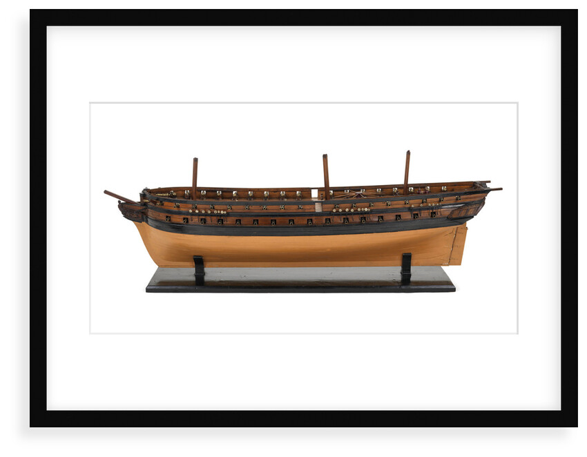 Ship of 60 guns, port broadside by unknown