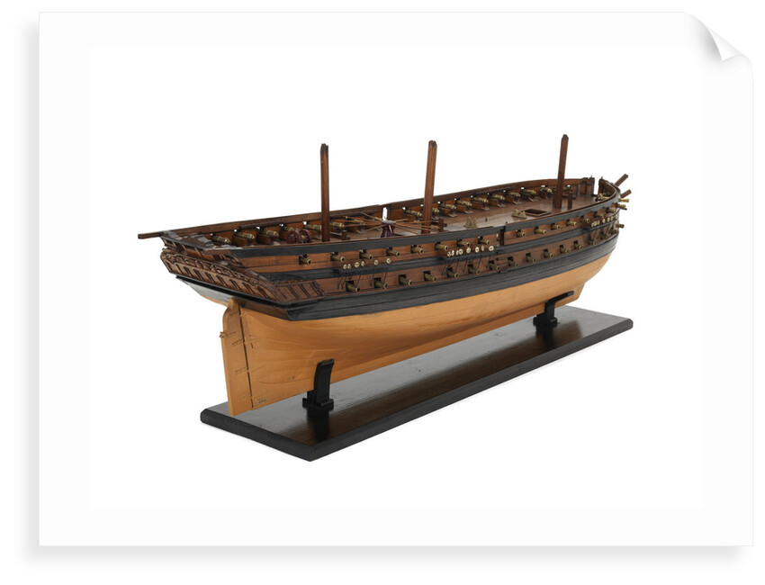 Ship of 60 guns, starboard stern quarter by unknown