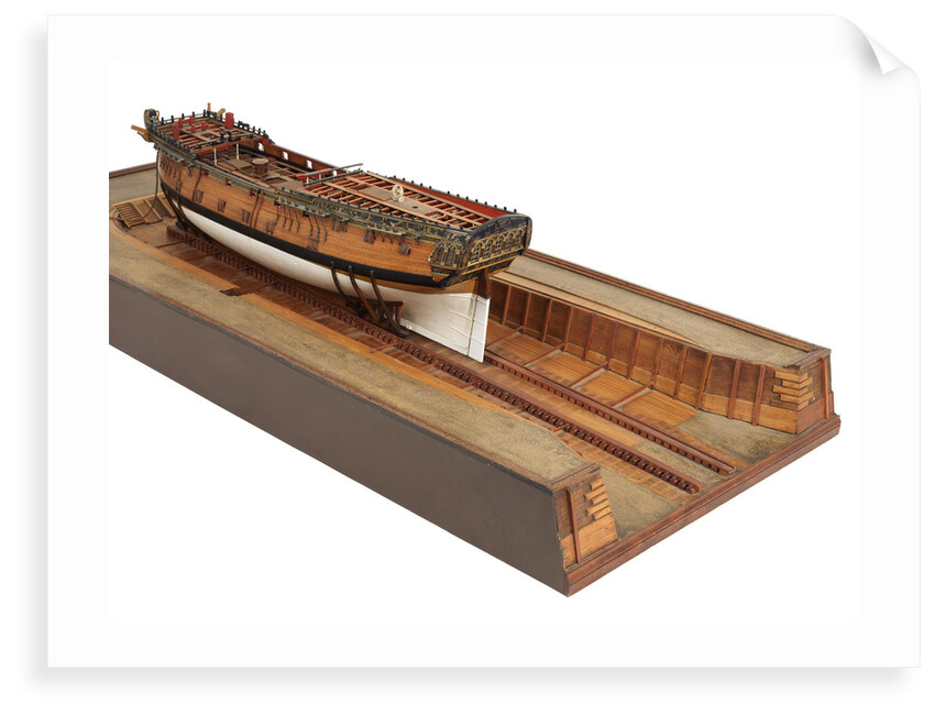 Fireship, port stern quarter showing slipway by unknown