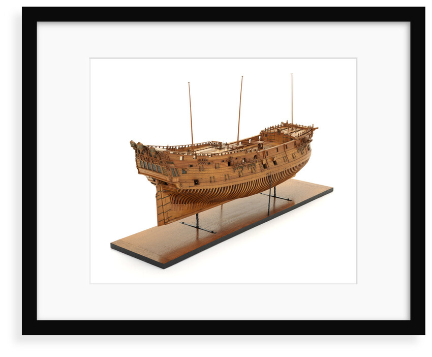 Ship of 50 guns, starboard stern quarter by unknown