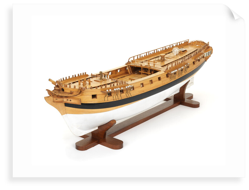 Ship of 38 guns, port 3/4 bow by G.W. French