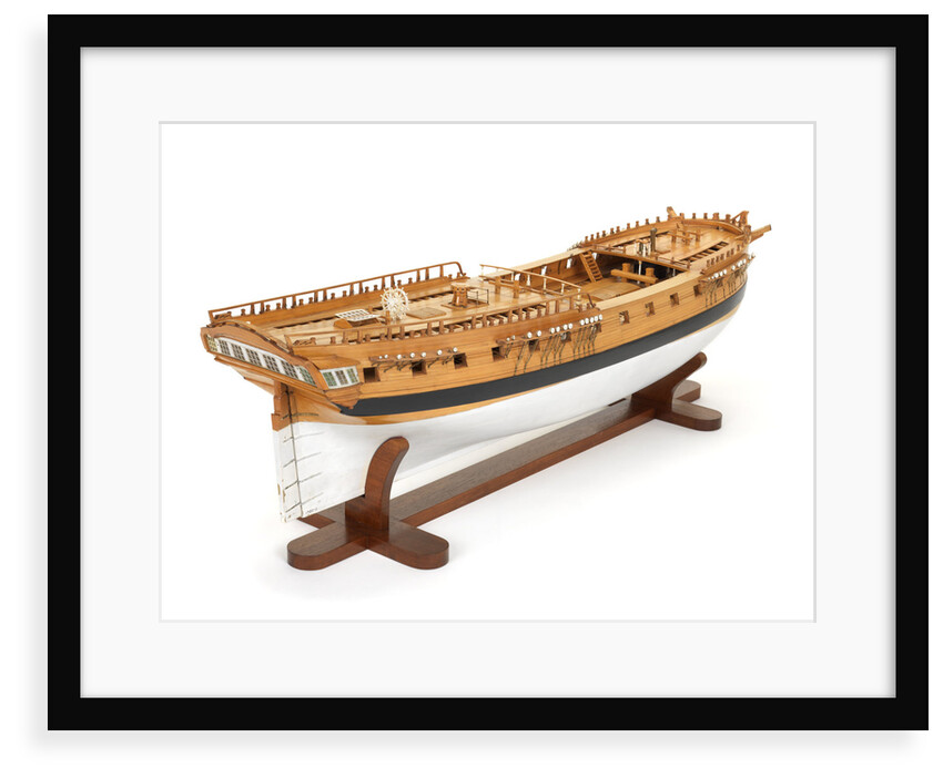 Ship of 38 guns, starboard stern quarter by G.W. French