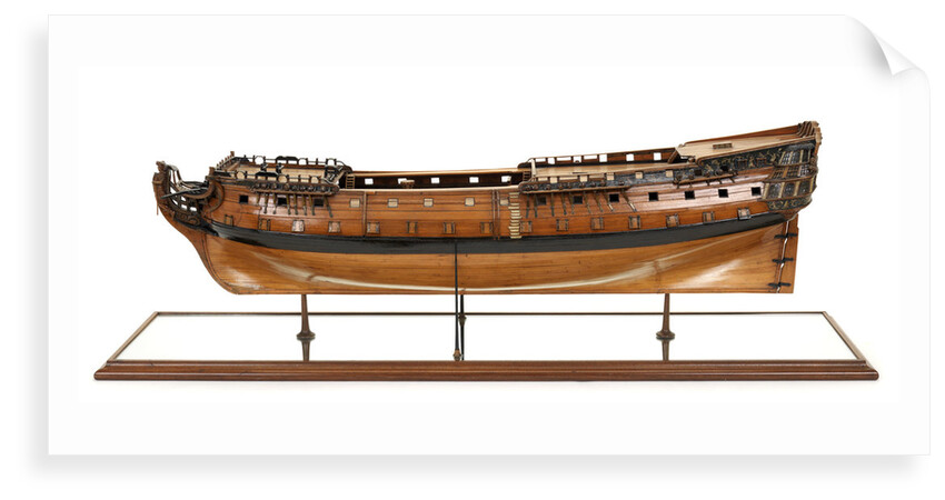 Ship of 80 guns, port broadside by Unknown
