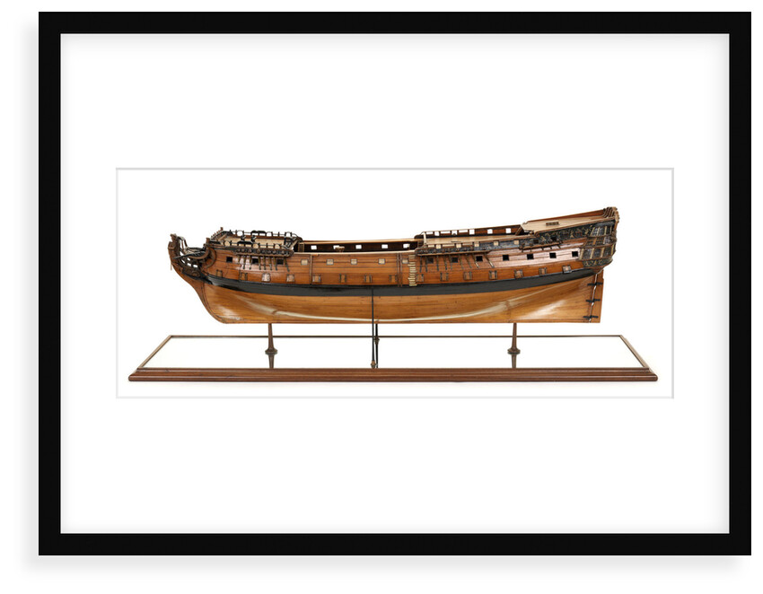 Ship of 80 guns, port broadside by Unknown