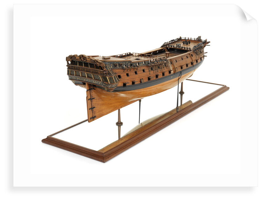 Ship of 80 guns, starboard stern quarter by unknown