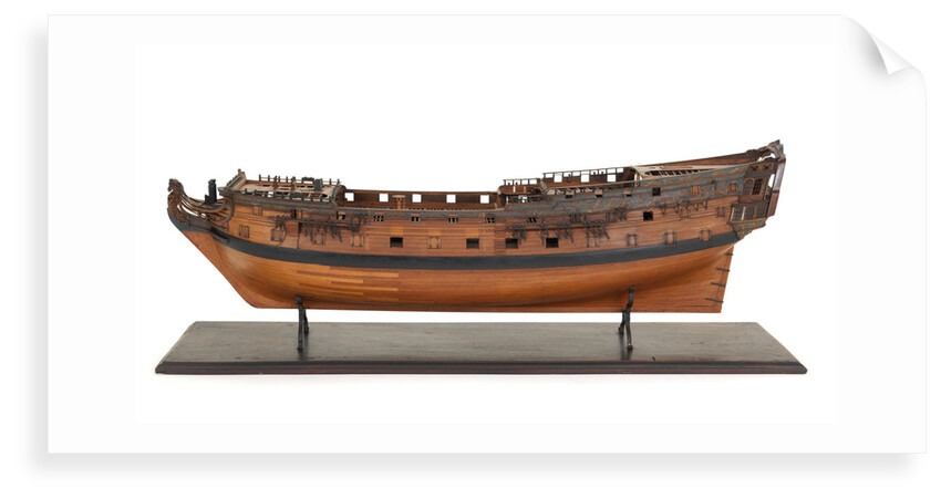 Ship of 60 guns, port broadside by unknown
