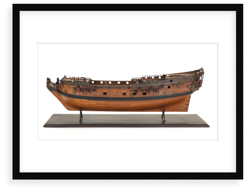 Ship of 60 guns, port broadside by unknown
