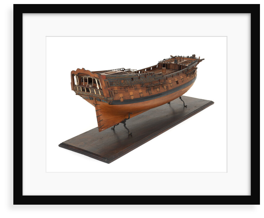 Ship of 60 guns, starboard stern quarter by unknown