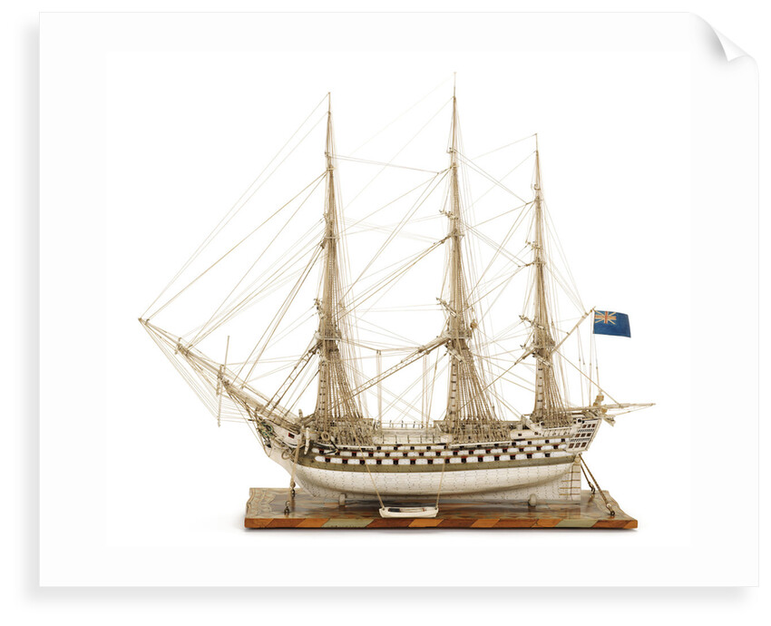 Ship of 100 guns, port broadside by Unknown
