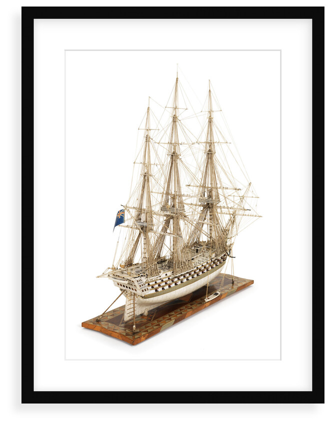 Ship of 100 guns, starboard stern quarter by unknown