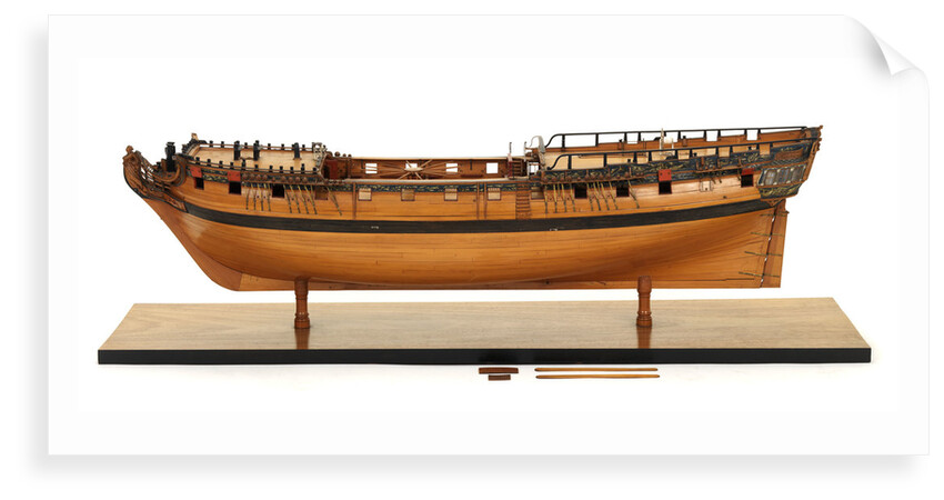 Ship of 32 guns, port broadside by unknown