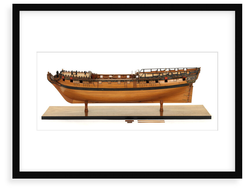 Ship of 32 guns, port broadside by unknown