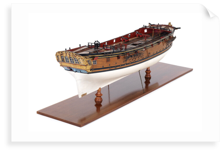 Sixth-rate sloop, starboard stern quarter by unknown