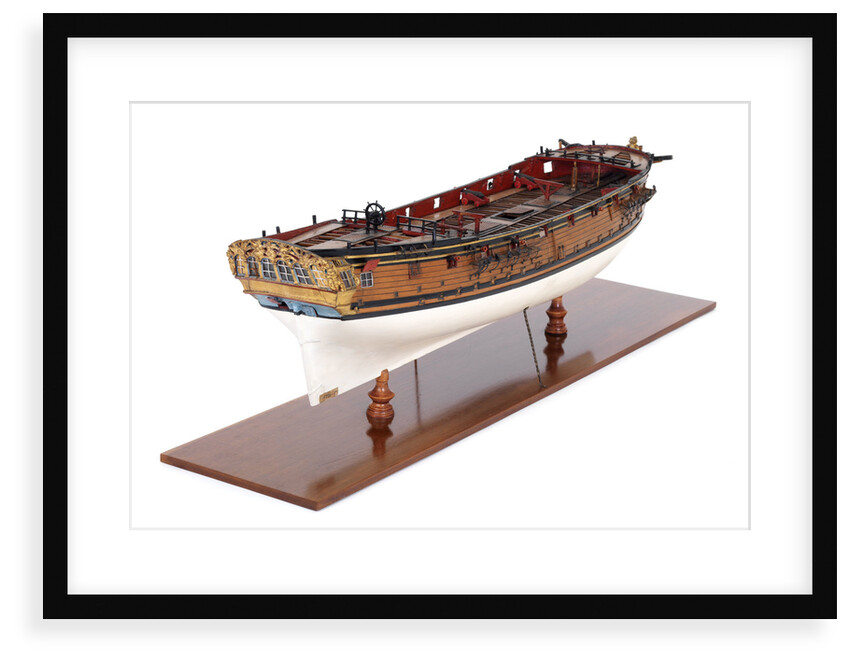 Sixth-rate sloop, starboard stern quarter by unknown