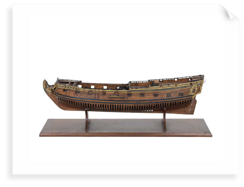 Model of a warship, sixth rate; 20-24 guns; royal/ceremonial vessel by unknown