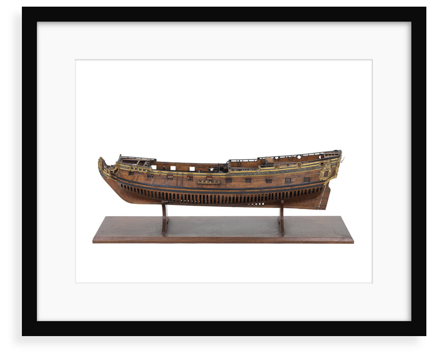 Model of a warship, sixth rate; 20-24 guns; royal/ceremonial vessel by unknown
