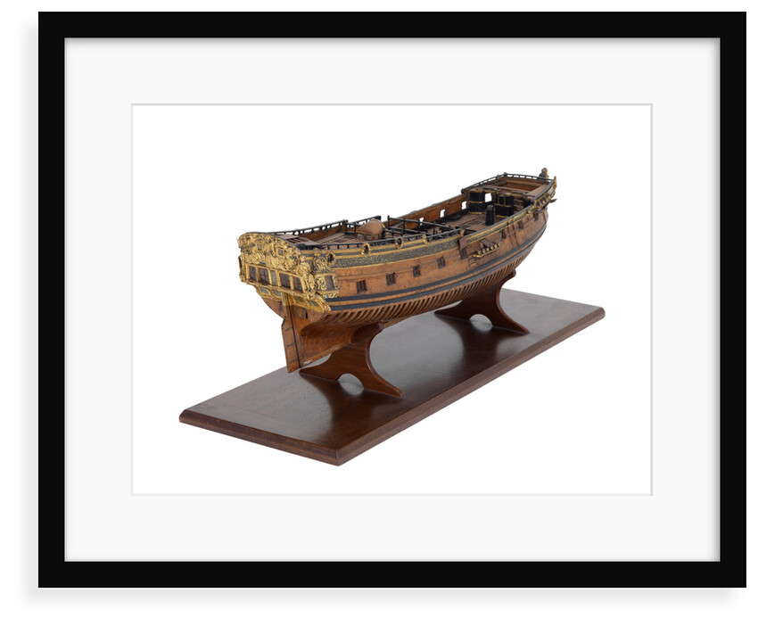 Model of a warship, sixth rate; 20-24 guns; royal/ceremonial vessel by unknown