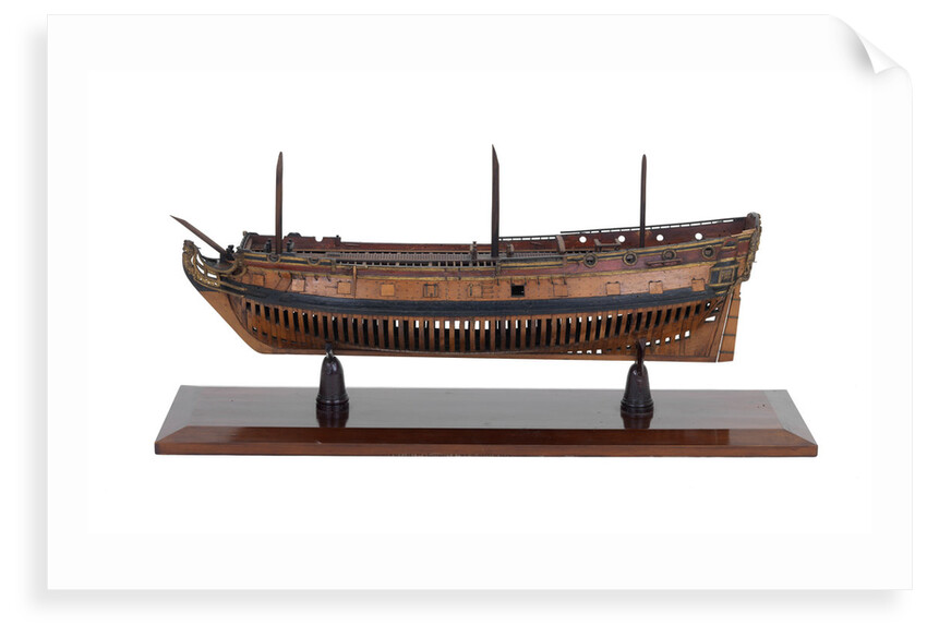 Ship of 30 guns, port broadside by unknown