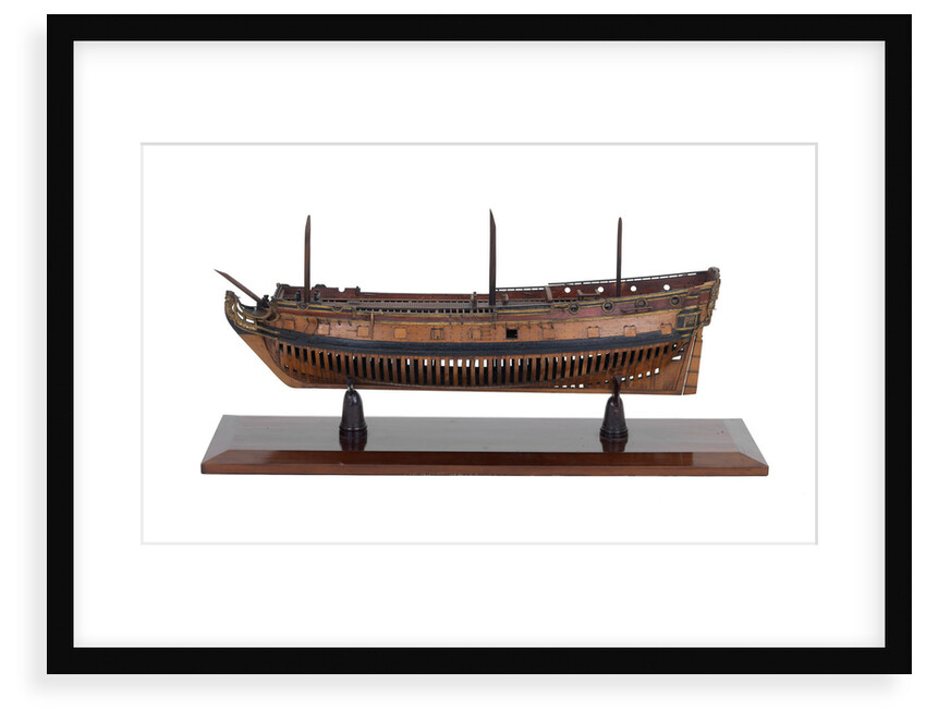 Ship of 30 guns, port broadside by unknown